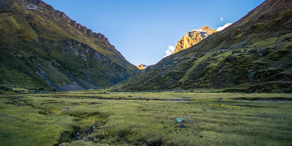 Lares town in Cusco Peru with Andean culture and mountain landscapes